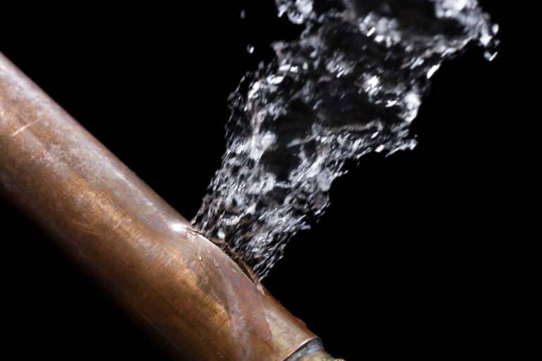 A Burst Pipe With Black Background