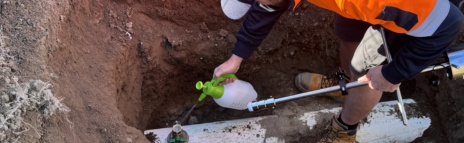 Insertion flow meter for DMA monitoring