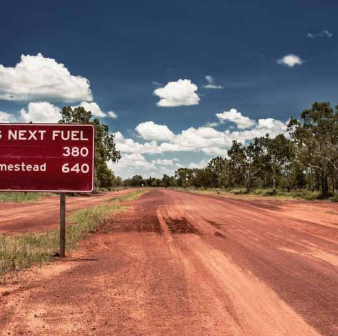 Road sign in Northern Territory road — Water Management Near Me in NT