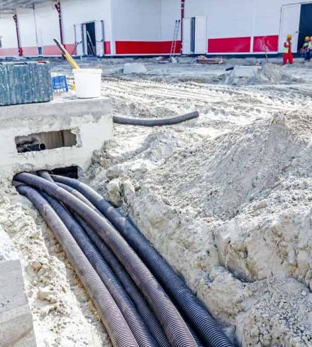 Bundle of corrugated hoses — Smart Water Networks in Burleigh Heads, QLD