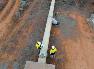 Inspection of Water Pipeline in outback South Australia — Water Management in Burleigh Heads, QLD