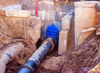 Connection of the construction of main city water blue supply pipeline — Water Management Near Me in NSW