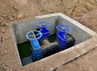 Gate valves in valve pit of underground piping networks — Water Management Near Me in TAS